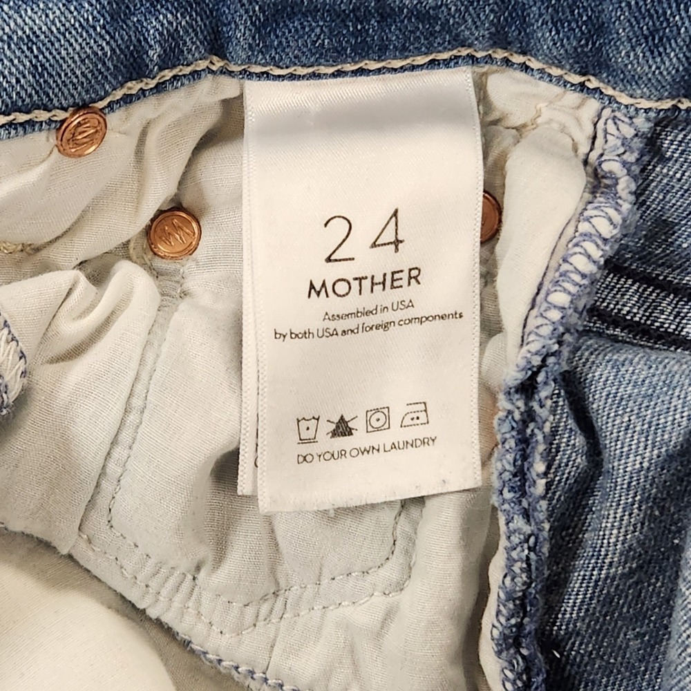 Miss Me Jeans Womens 24 Blue Insider Crop Two Step Fray Distressed Bootcut Denim - Picture 7 of 10